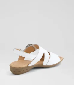 Women SUPERSOFT Sandals|Flats-Braeve White Leather Sandals
