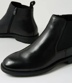 COLORADO Boots|Casuals-Braga Black Leather Chelsea Boots