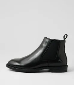 COLORADO Boots|Casuals-Braga Black Leather Chelsea Boots