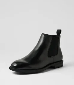 COLORADO Boots|Casuals-Braga Black Leather Chelsea Boots