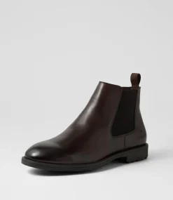 COLORADO Boots|Casuals-Braga Dark Brown Leather Chelsea Boots