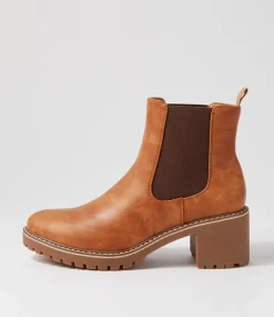Women I LOVE BILLY Boots-Brato Tan Chelsea Boots