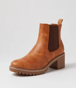 Women I LOVE BILLY Boots-Brato Tan Chelsea Boots