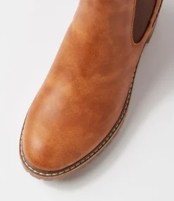 Women I LOVE BILLY Boots-Brato Tan Chelsea Boots
