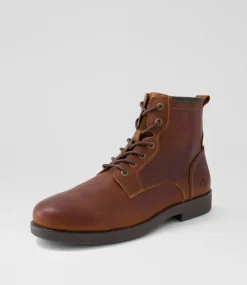 COLORADO Boots|Casuals-Brazil Dark Brown Pull Up Leather Lace Up Boots