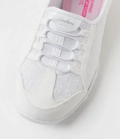 Women SKECHERS Sneakers-Breathe White Mesh Sneakers