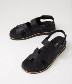 Women I LOVE BILLY Flats|Sandals-Breezin Black Sandals