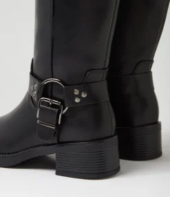 Women I LOVE BILLY Boots-Brenson Black Knee High Boots
