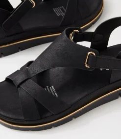 Women I LOVE BILLY Flats|Sandals-Brenzel Black Sandals