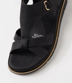 Women I LOVE BILLY Flats|Sandals-Brenzel Black Sandals