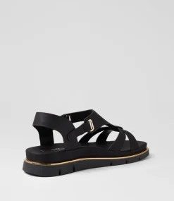Women I LOVE BILLY Flats|Sandals-Brenzel Black Sandals