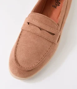 Women I LOVE BILLY Flats-Brightside Dark Taupe Microsuede Flat Shoes
