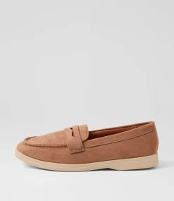 Women I LOVE BILLY Flats-Brightside Dark Taupe Microsuede Flat Shoes