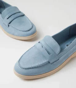 Women I LOVE BILLY Flats-Brightside Denim Microsuede Flat Shoes
