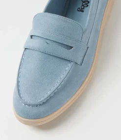 Women I LOVE BILLY Flats-Brightside Denim Microsuede Flat Shoes