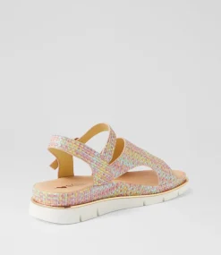 Women I LOVE BILLY Flats|Sandals-Brince Pastel Hatch Sandals