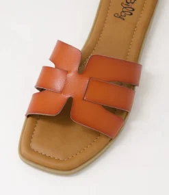 Women I LOVE BILLY Wedges|Flats-Bronda Tan Slides