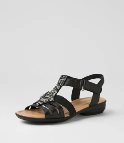 Women SUPERSOFT Comfort|Flats-Brownyn Black Multi Sandals
