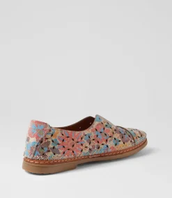 Women DIANA FERRARI Flats-Bubly Pastel Print Leather Flat Shoes