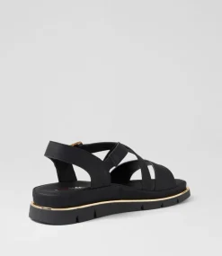 Women I LOVE BILLY Flats|Sandals-Buggin Black Sandals