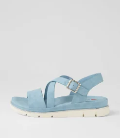 Women I LOVE BILLY Flats|Sandals-Buggin Denim Sandals