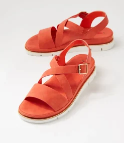 Women I LOVE BILLY Flats|Sandals-Buggin Orange Sandals