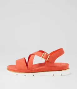 Women I LOVE BILLY Flats|Sandals-Buggin Orange Sandals