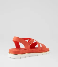 Women I LOVE BILLY Flats|Sandals-Buggin Orange Sandals