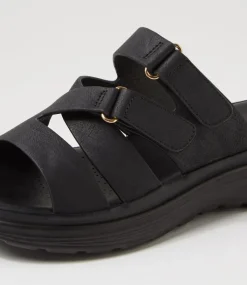 Women I LOVE BILLY Flats|Sandals-Buller Black Sandals