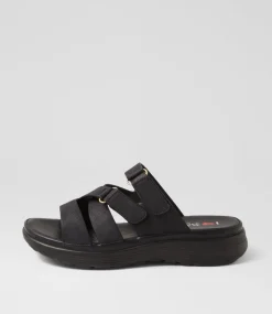 Women I LOVE BILLY Flats|Sandals-Buller Black Sandals