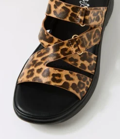 Women I LOVE BILLY Flats|Sandals-Buller Leopard Sandals