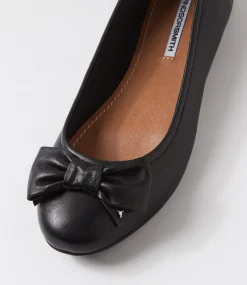 Women WINDSOR SMITH Flats-Bunny Black Leather Flat Shoes