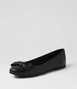 Women WINDSOR SMITH Flats-Bunny Black Leather Flat Shoes
