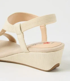 Women I LOVE BILLY Wedges|Heels-Bunro Almond Emboss Sandals