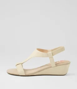 Women I LOVE BILLY Wedges|Heels-Bunro Almond Emboss Sandals