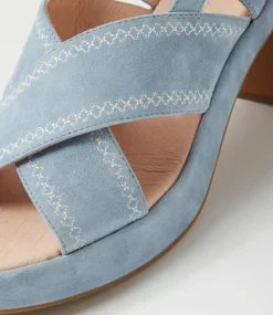 Women DIANA FERRARI Heels|Sandals-Bynndi Denim Suede Sandals