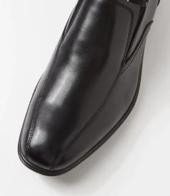 COLORADO Dress Shoes-C Pete Black Leather Loafers