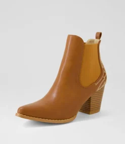 Women I LOVE BILLY Boots-Cahoots Tan Ankle Boots