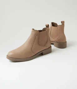 Women SUPERSOFT Boots|Comfort-Caitrin Fawn Leather Chelsea Boots