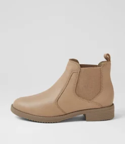 Women SUPERSOFT Boots|Comfort-Caitrin Fawn Leather Chelsea Boots