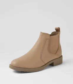 Women SUPERSOFT Boots|Comfort-Caitrin Fawn Leather Chelsea Boots