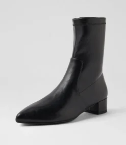 Women DIANA FERRARI Boots-Cared Black Stretch Ankle Boots