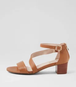 Women SUPERSOFT Comfort|Heels-Caring Dark Tan Leather Sandals