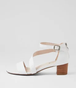 Women SUPERSOFT Comfort|Heels-Caring White Leather Sandals
