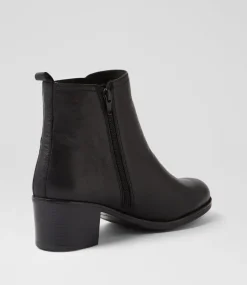 Women SUPERSOFT Boots|Comfort-Carlosie Black Leather Chelsea Boots