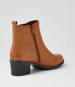 Women SUPERSOFT Boots|Comfort-Carlosie New Tan Leather Chelsea Boots