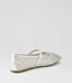 Women I LOVE BILLY Flats-Cartin Silver Flat Shoes