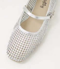Women I LOVE BILLY Flats-Cartin Silver Flat Shoes