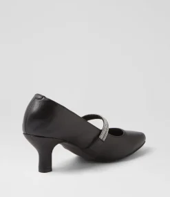 Women SUPERSOFT Dress|Comfort-Casablanca Black Leather Heels