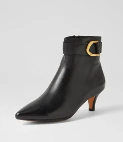 Women DIANA FERRARI Boots-CASCO DF BLACK LEATHER